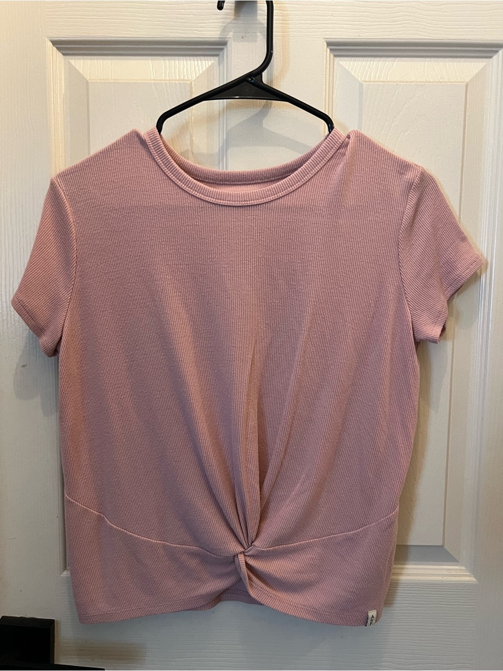 abercrombie kids Pink Short Sleeve Twist-Front Tee
